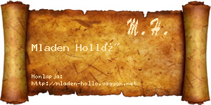 Mladen Holló névjegykártya